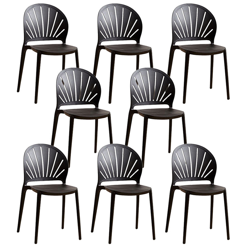 Kitchen Contemporary Dining Chair Plastic Stacking Side Chair