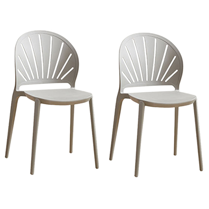 Kitchen Contemporary Dining Chair Plastic Stacking Side Chair