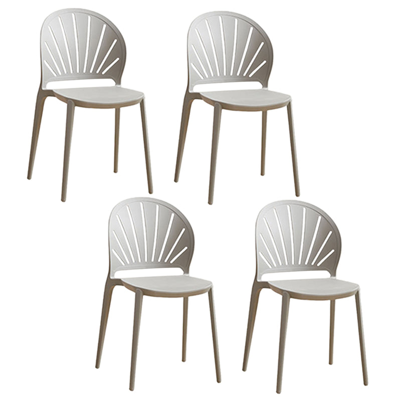 Kitchen Contemporary Dining Chair Plastic Stacking Side Chair