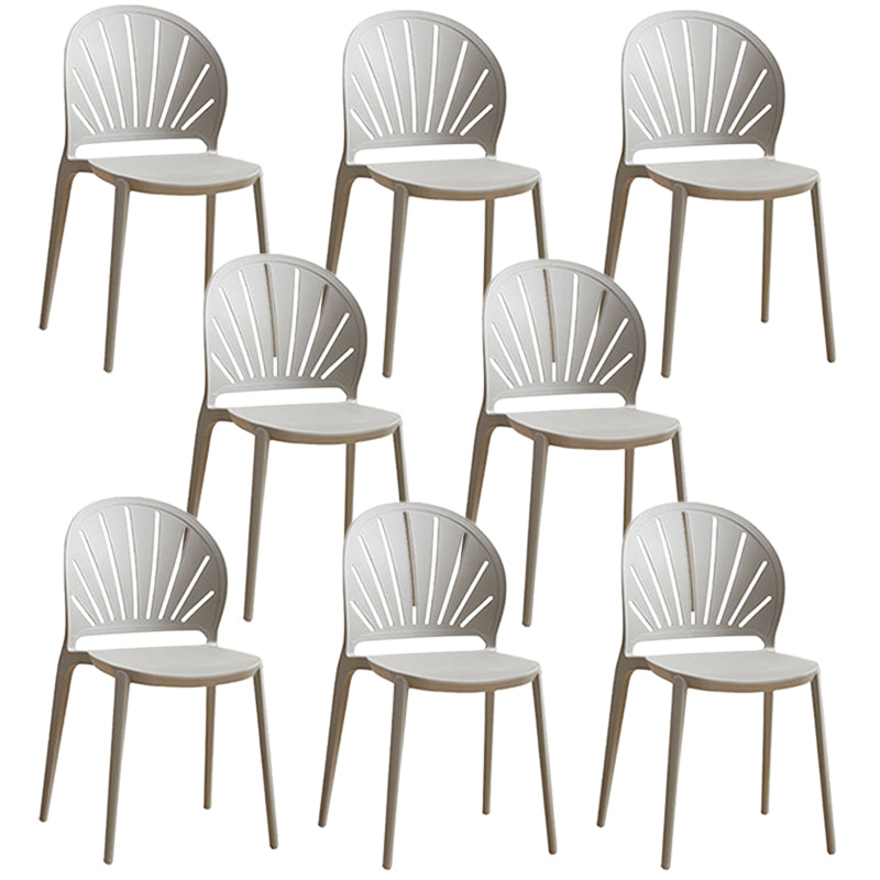 Kitchen Contemporary Dining Chair Plastic Stacking Side Chair