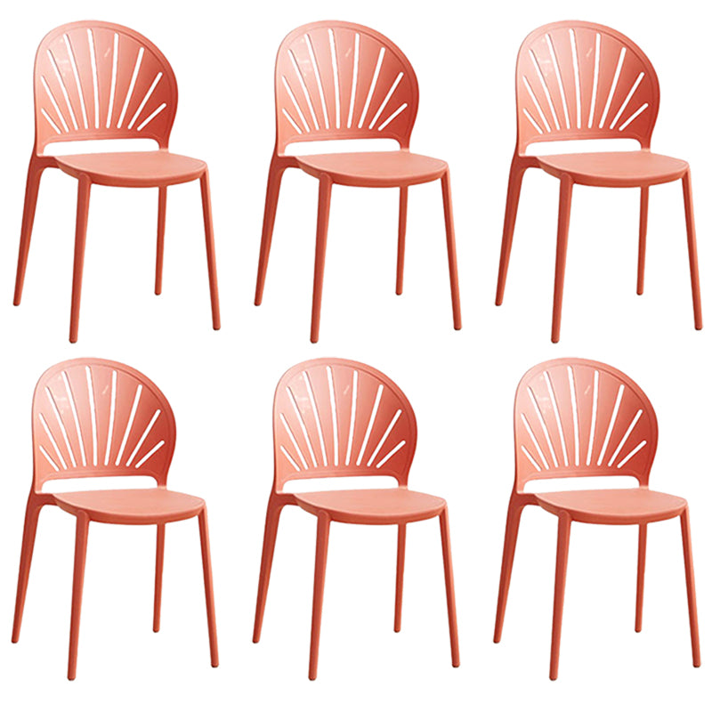 Kitchen Contemporary Dining Chair Plastic Stacking Side Chair