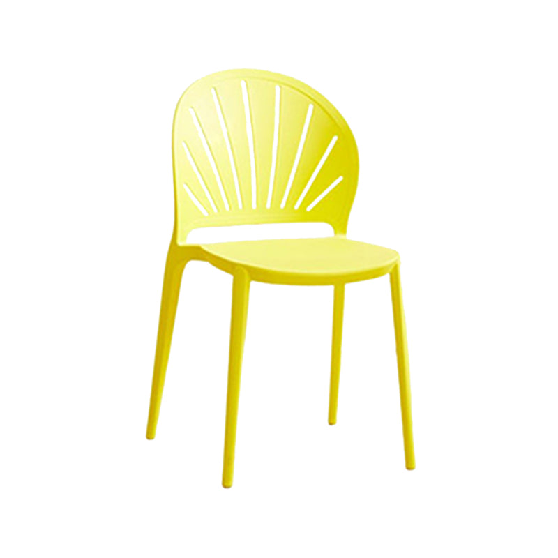 Kitchen Contemporary Dining Chair Plastic Stacking Side Chair
