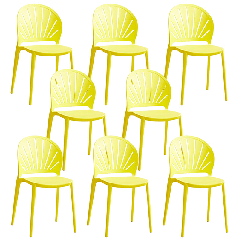 Kitchen Contemporary Dining Chair Plastic Stacking Side Chair