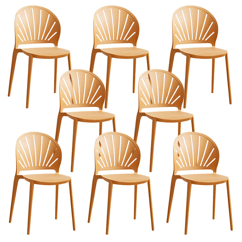Kitchen Contemporary Dining Chair Plastic Stacking Side Chair