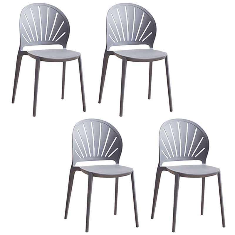 Kitchen Contemporary Dining Chair Plastic Stacking Side Chair