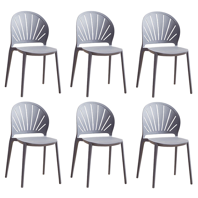 Kitchen Contemporary Dining Chair Plastic Stacking Side Chair