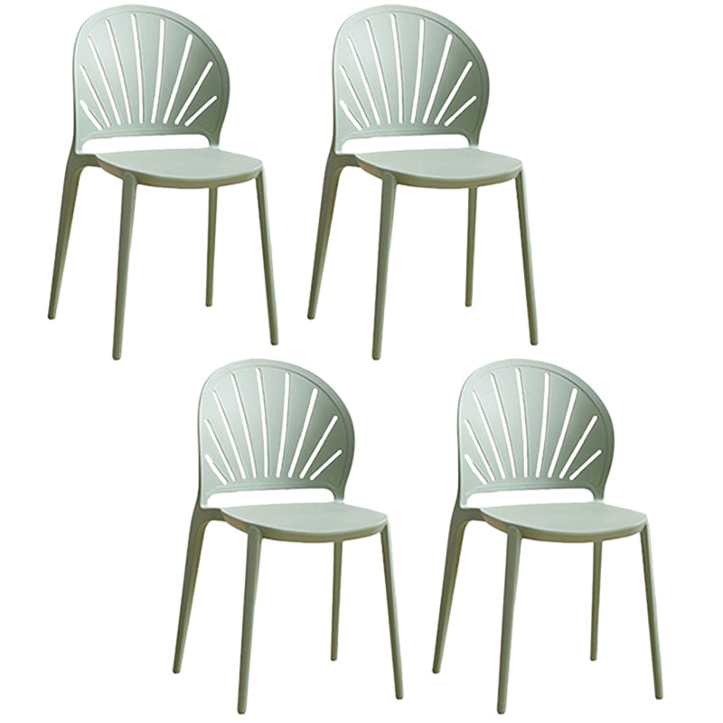 Kitchen Contemporary Dining Chair Plastic Stacking Side Chair