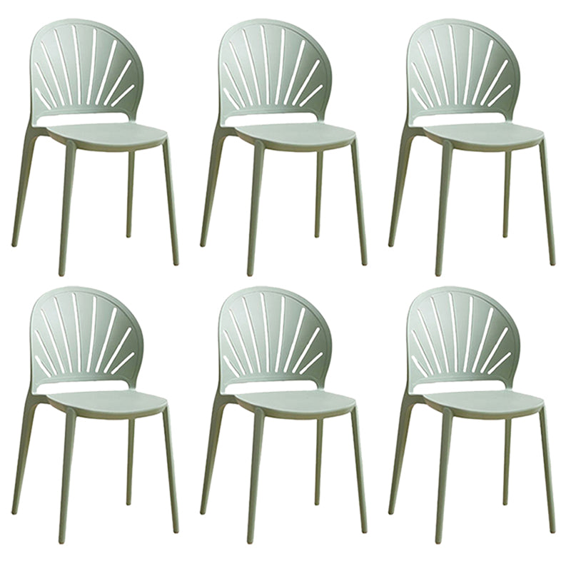 Kitchen Contemporary Dining Chair Plastic Stacking Side Chair