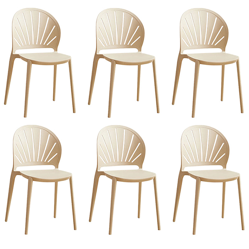 Kitchen Contemporary Dining Chair Plastic Stacking Side Chair