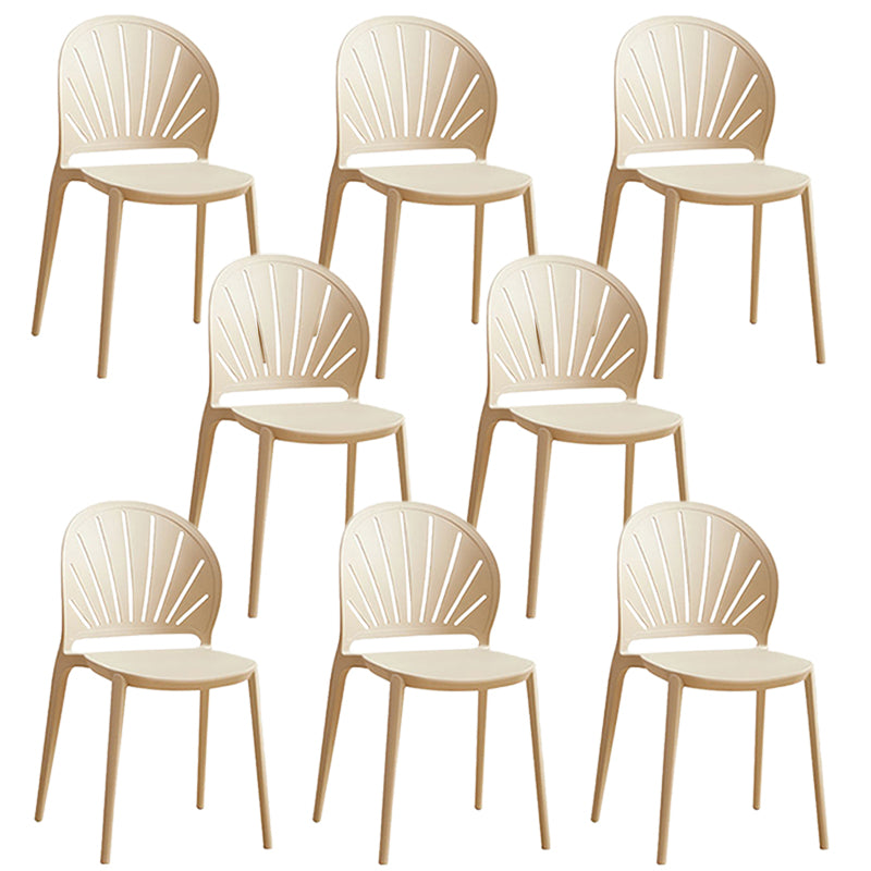 Kitchen Contemporary Dining Chair Plastic Stacking Side Chair