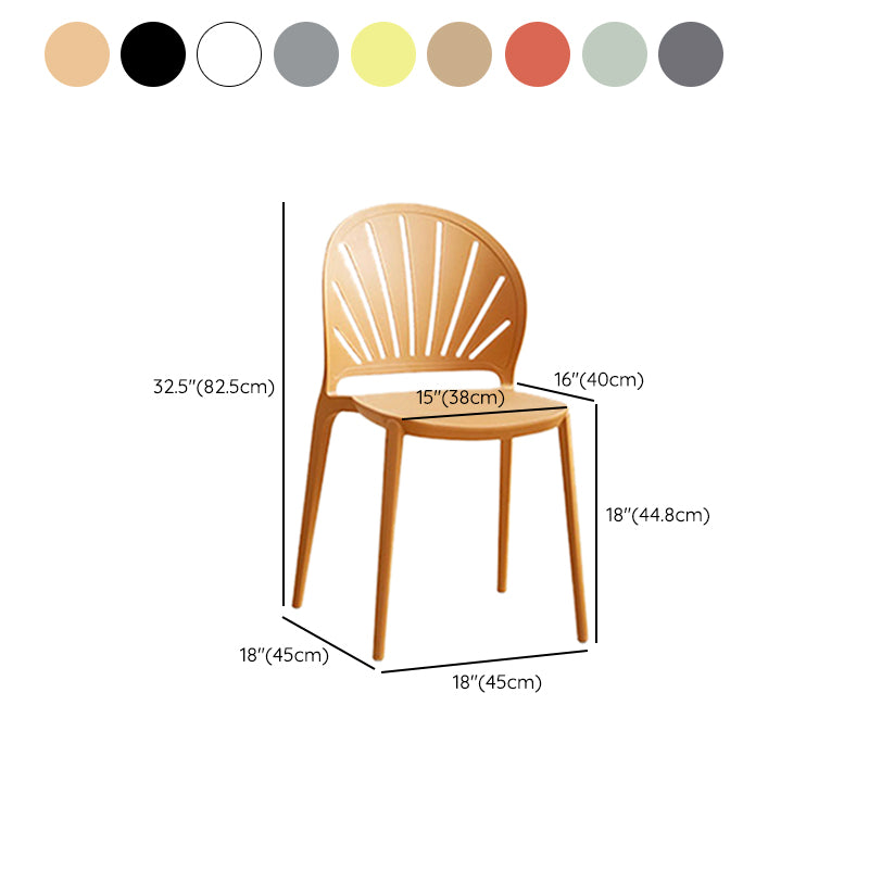 Kitchen Contemporary Dining Chair Plastic Stacking Side Chair