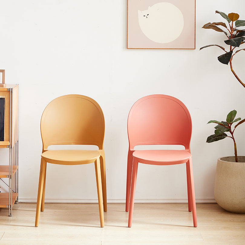 Contemporary Dining Room Dining Chair Plastic Stacking Side Chair