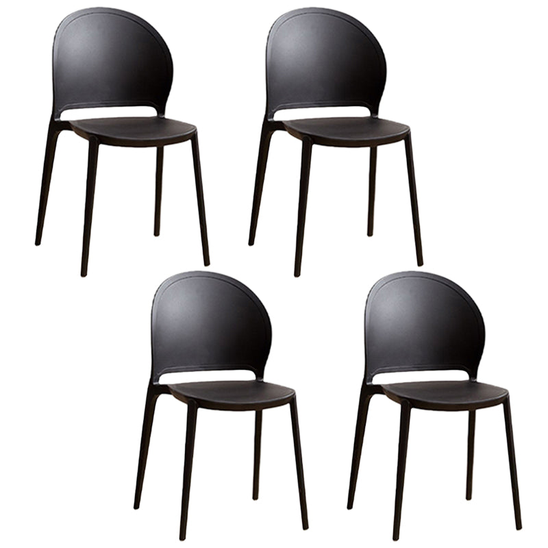 Contemporary Dining Room Dining Chair Plastic Stacking Side Chair