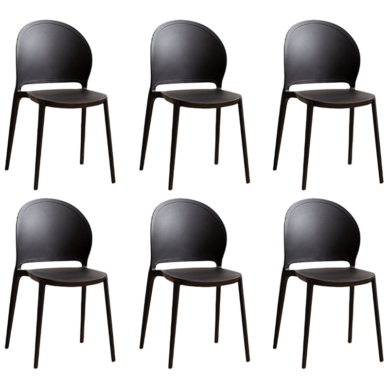 Contemporary Dining Room Dining Chair Plastic Stacking Side Chair