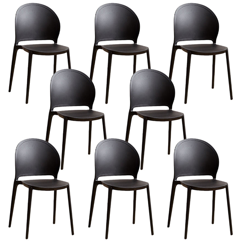 Contemporary Dining Room Dining Chair Plastic Stacking Side Chair