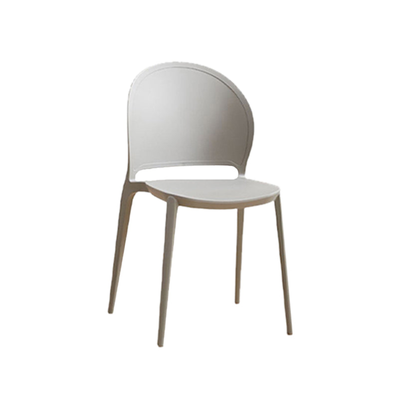 Contemporary Dining Room Dining Chair Plastic Stacking Side Chair