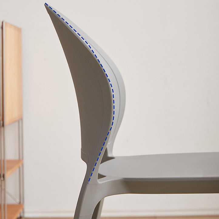 Contemporary Dining Room Dining Chair Plastic Stacking Side Chair