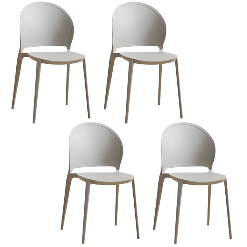 Contemporary Dining Room Dining Chair Plastic Stacking Side Chair