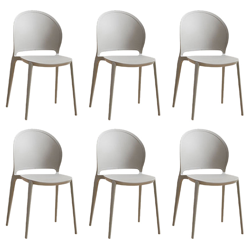 Contemporary Dining Room Dining Chair Plastic Stacking Side Chair