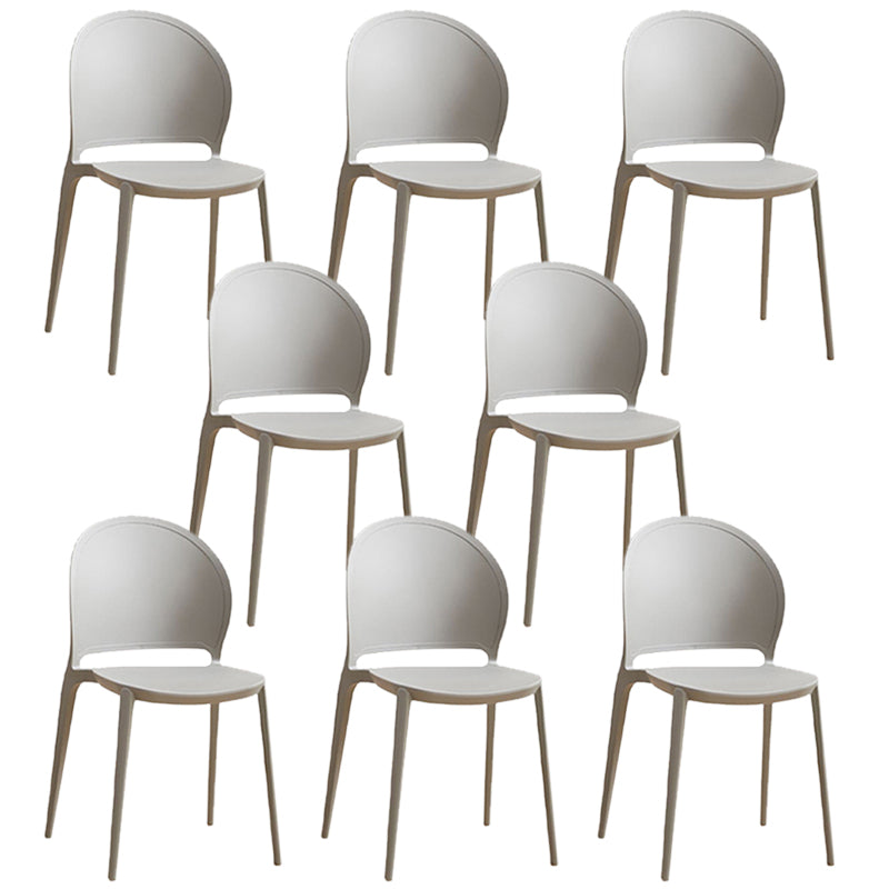 Contemporary Dining Room Dining Chair Plastic Stacking Side Chair