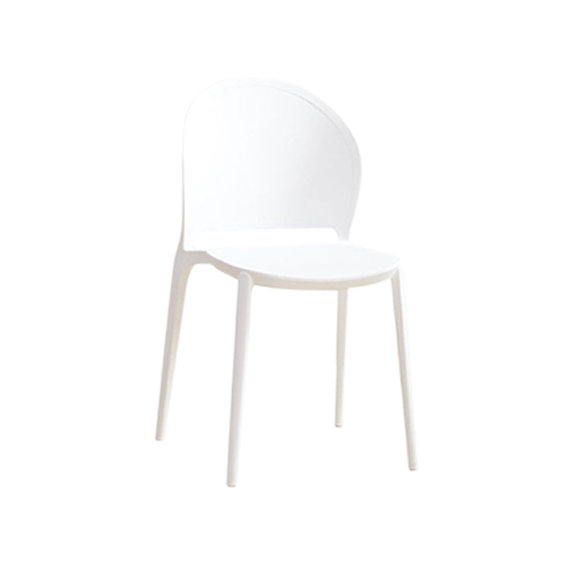 Contemporary Dining Room Dining Chair Plastic Stacking Side Chair