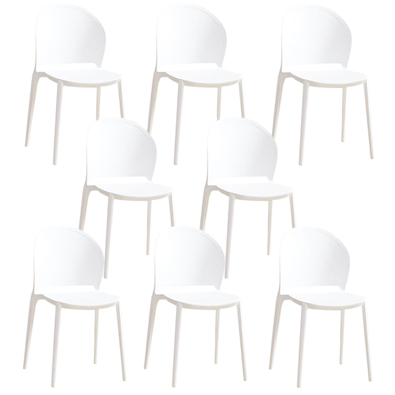 Contemporary Dining Room Dining Chair Plastic Stacking Side Chair