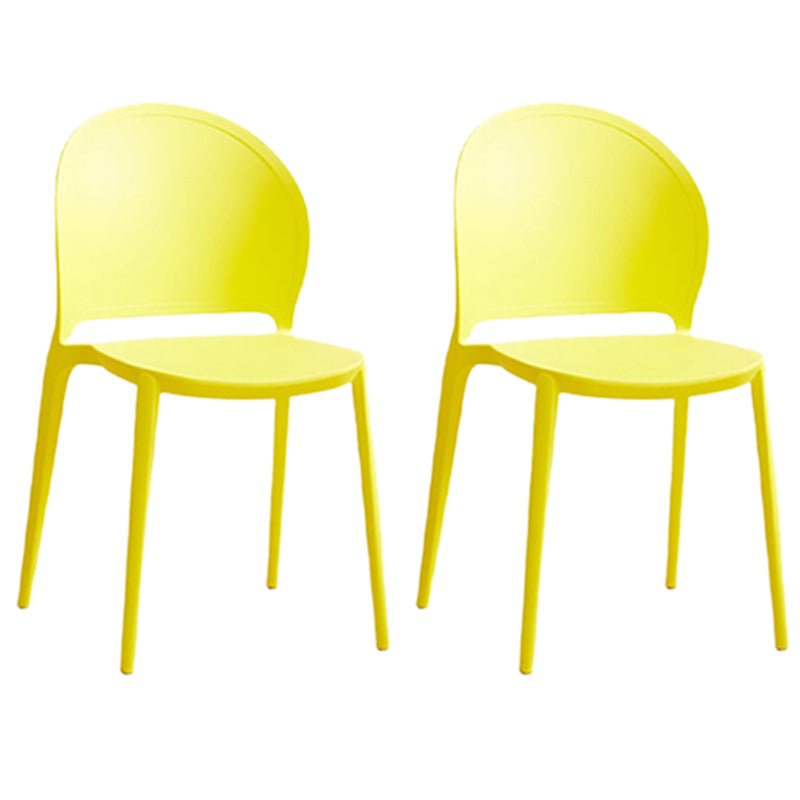 Contemporary Dining Room Dining Chair Plastic Stacking Side Chair