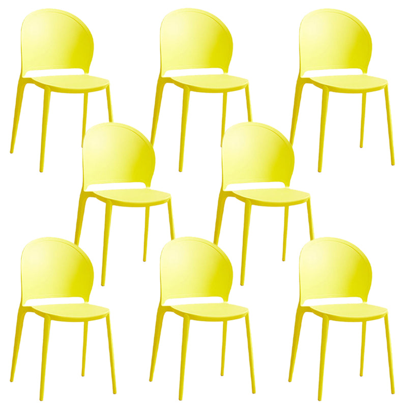 Contemporary Dining Room Dining Chair Plastic Stacking Side Chair