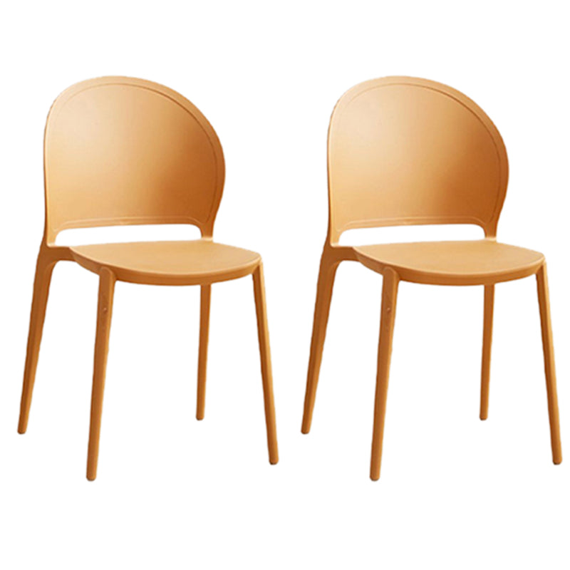 Contemporary Dining Room Dining Chair Plastic Stacking Side Chair