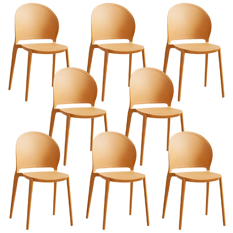 Contemporary Dining Room Dining Chair Plastic Stacking Side Chair