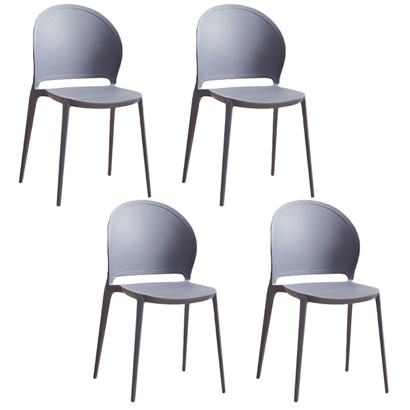 Contemporary Dining Room Dining Chair Plastic Stacking Side Chair