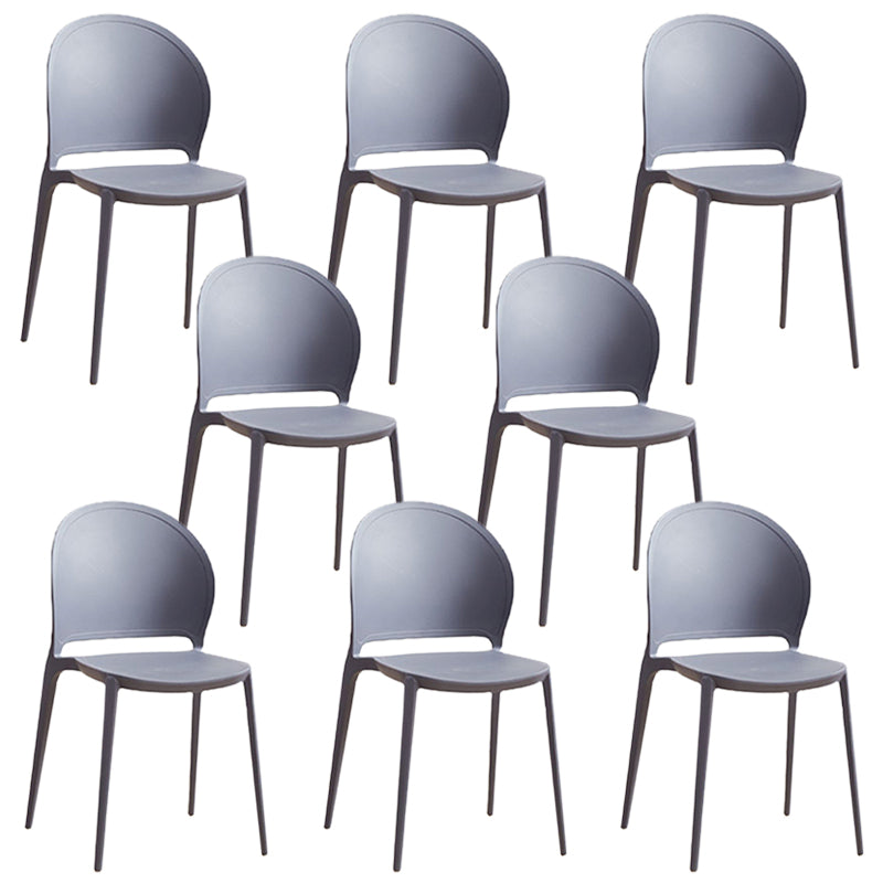 Contemporary Dining Room Dining Chair Plastic Stacking Side Chair