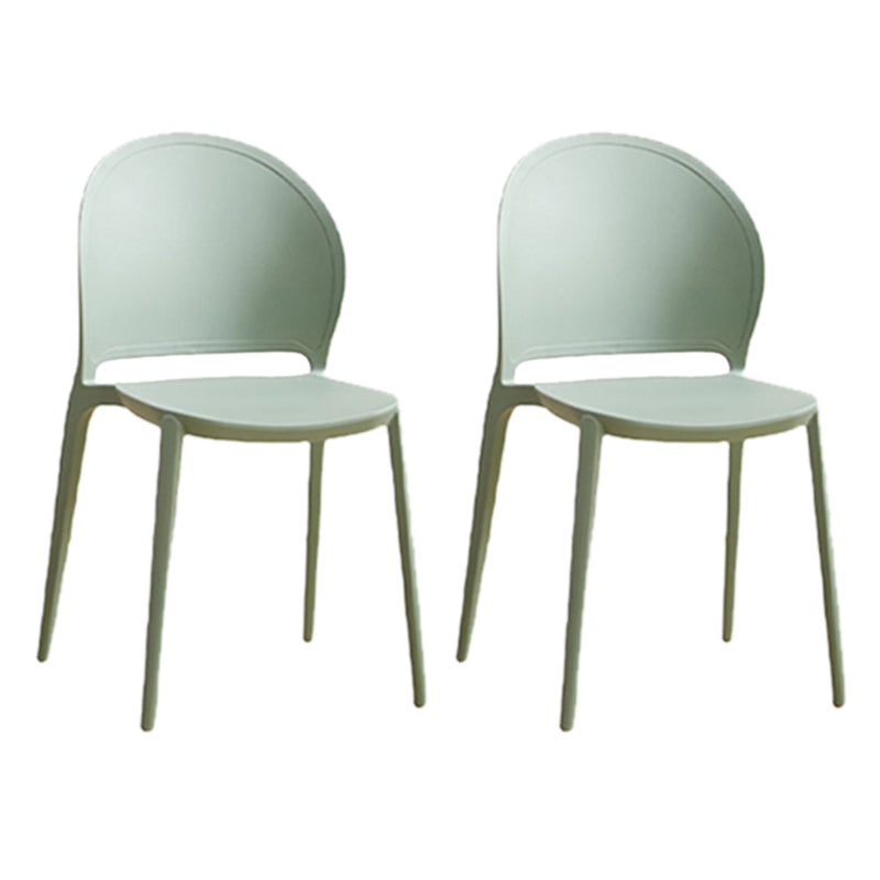 Contemporary Dining Room Dining Chair Plastic Stacking Side Chair