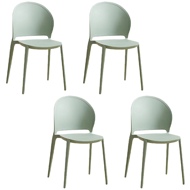 Contemporary Dining Room Dining Chair Plastic Stacking Side Chair