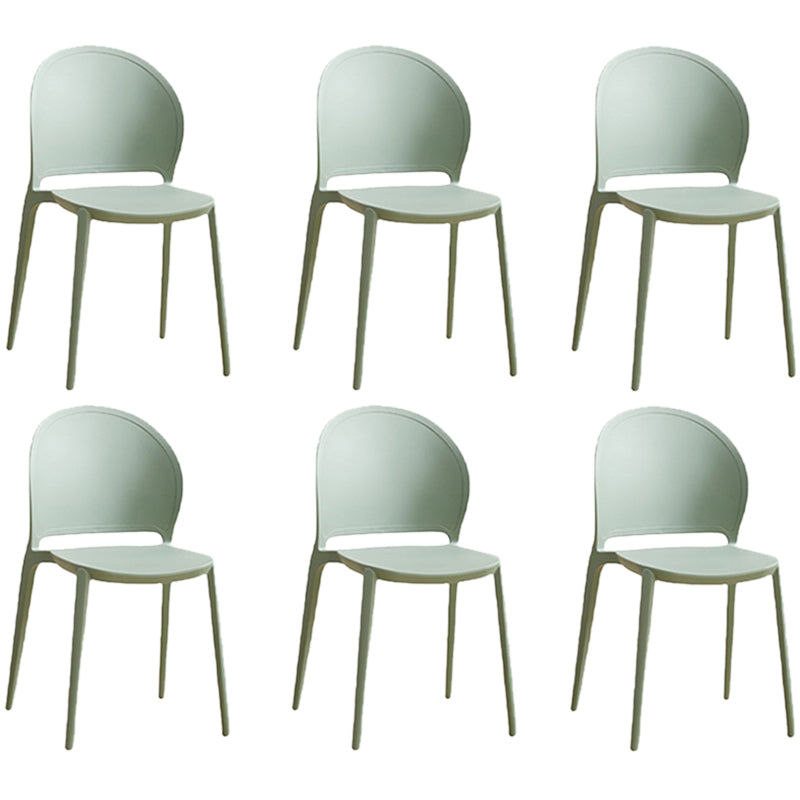 Contemporary Dining Room Dining Chair Plastic Stacking Side Chair