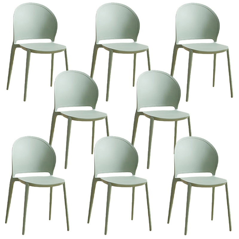 Contemporary Dining Room Dining Chair Plastic Stacking Side Chair
