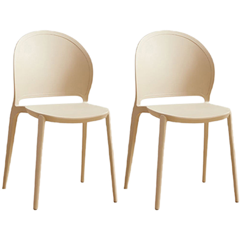 Contemporary Dining Room Dining Chair Plastic Stacking Side Chair