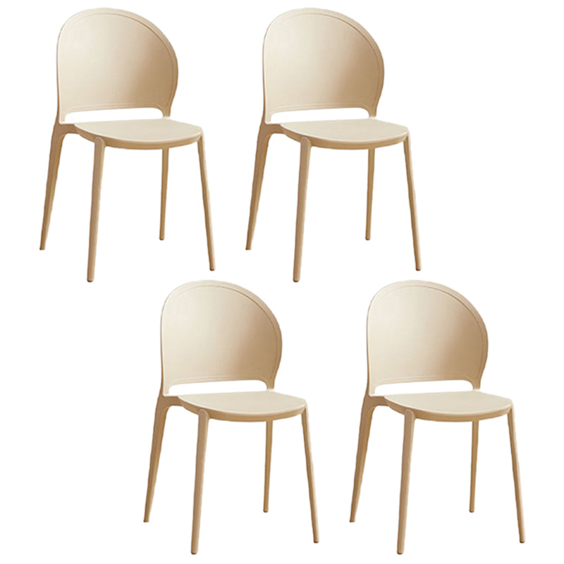 Contemporary Dining Room Dining Chair Plastic Stacking Side Chair