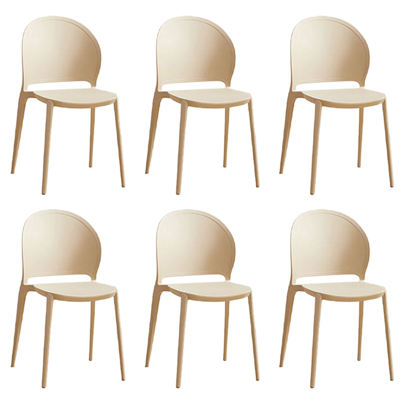 Contemporary Dining Room Dining Chair Plastic Stacking Side Chair