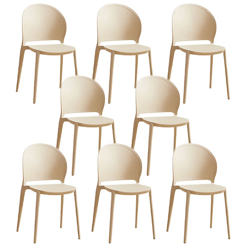 Contemporary Dining Room Dining Chair Plastic Stacking Side Chair
