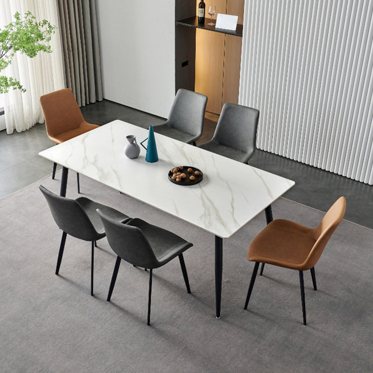 Nordic Kitchen Stone Furniture 1/5/7 Pcs Standard Height Casual Dining Room Table Set
