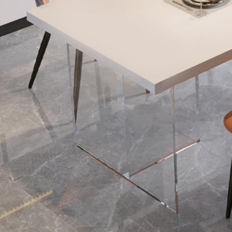 Modern Rectangle Stone Dining Table 1/4/5 Pieces Dining Set for Dining Room