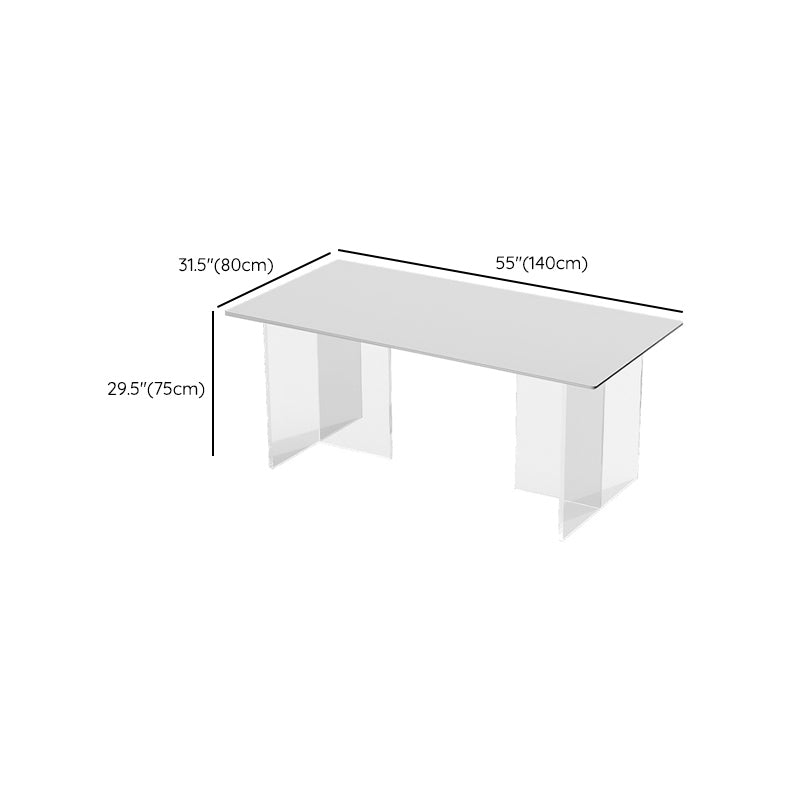 Modern Rectangle Stone Dining Table 1/4/5 Pieces Dining Set for Dining Room