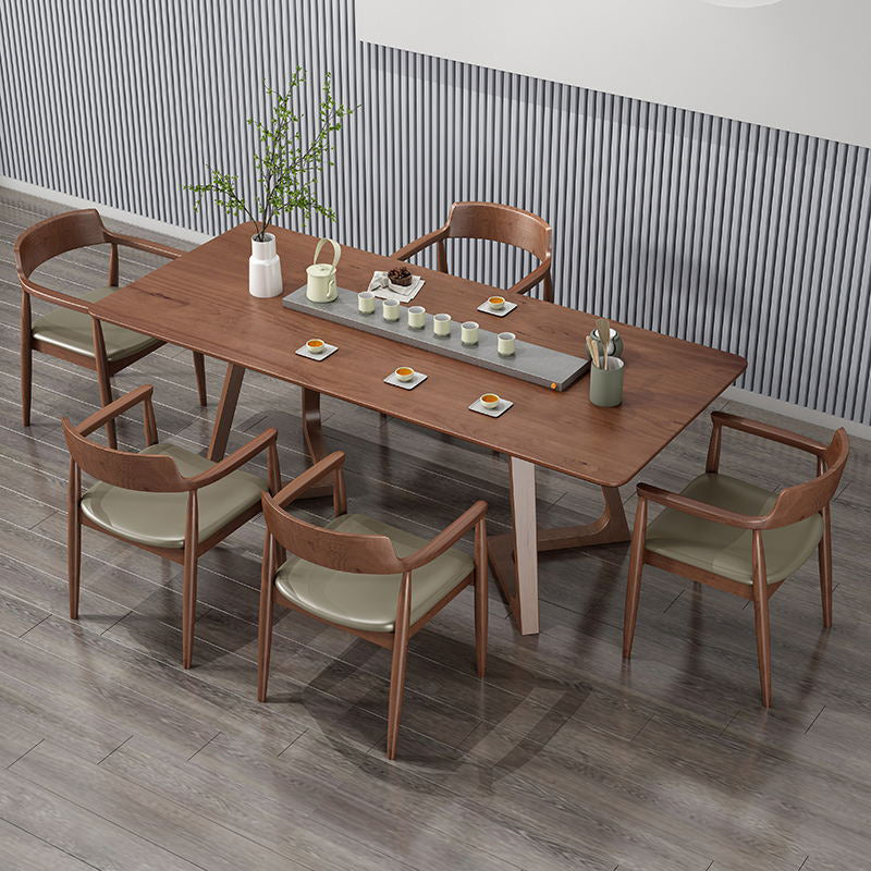 Modern Medium Wood Furniture 1/3/4/5 Pcs Standard Height Dining Room Table Set