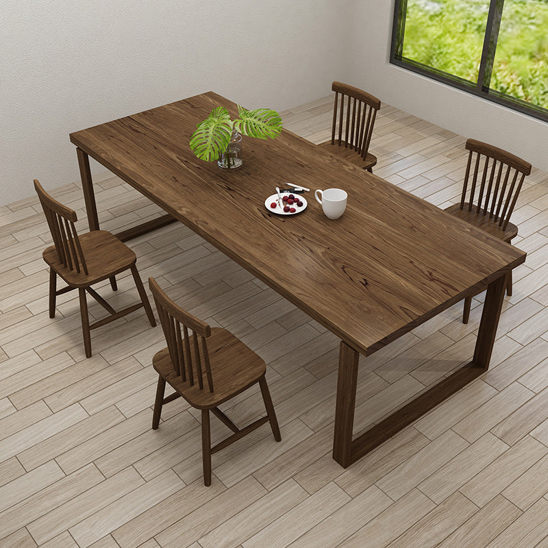 Industrial Medium Wood Furniture 1/4/5 Pcs Standard Height Dining Room Table Set