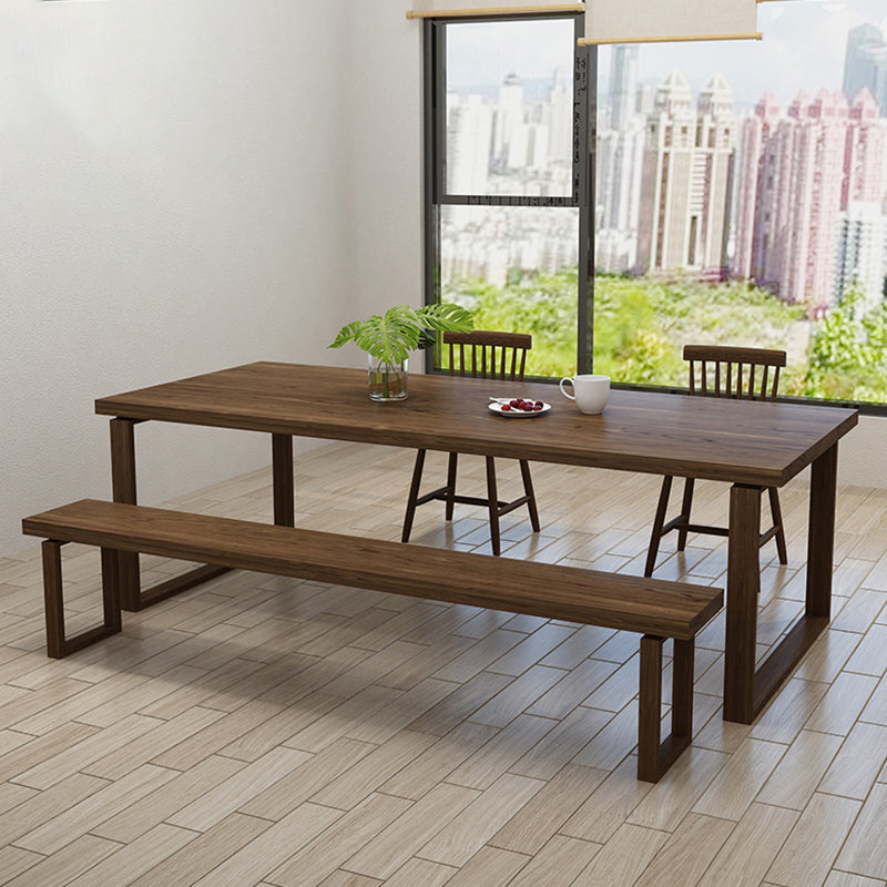 Industrial Medium Wood Furniture 1/4/5 Pcs Standard Height Dining Room Table Set