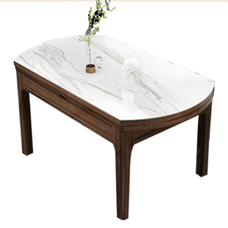 Solid Wood Furniture 1/7 Pcs Standard Height Dining Set with Self Storing Leaves