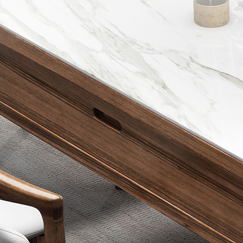 Solid Wood Furniture 1/7 Pcs Standard Height Dining Set with Self Storing Leaves