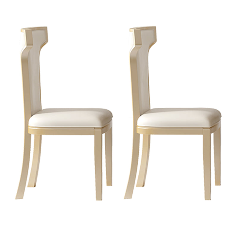 Modern White Stone Dining Table Set 1/2/5/7 Pcs Standard Height Formal Dining Room Set