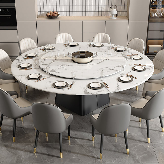 Modern 1/6/7/13 Pieces Furniture Round Stone Dining Set in White